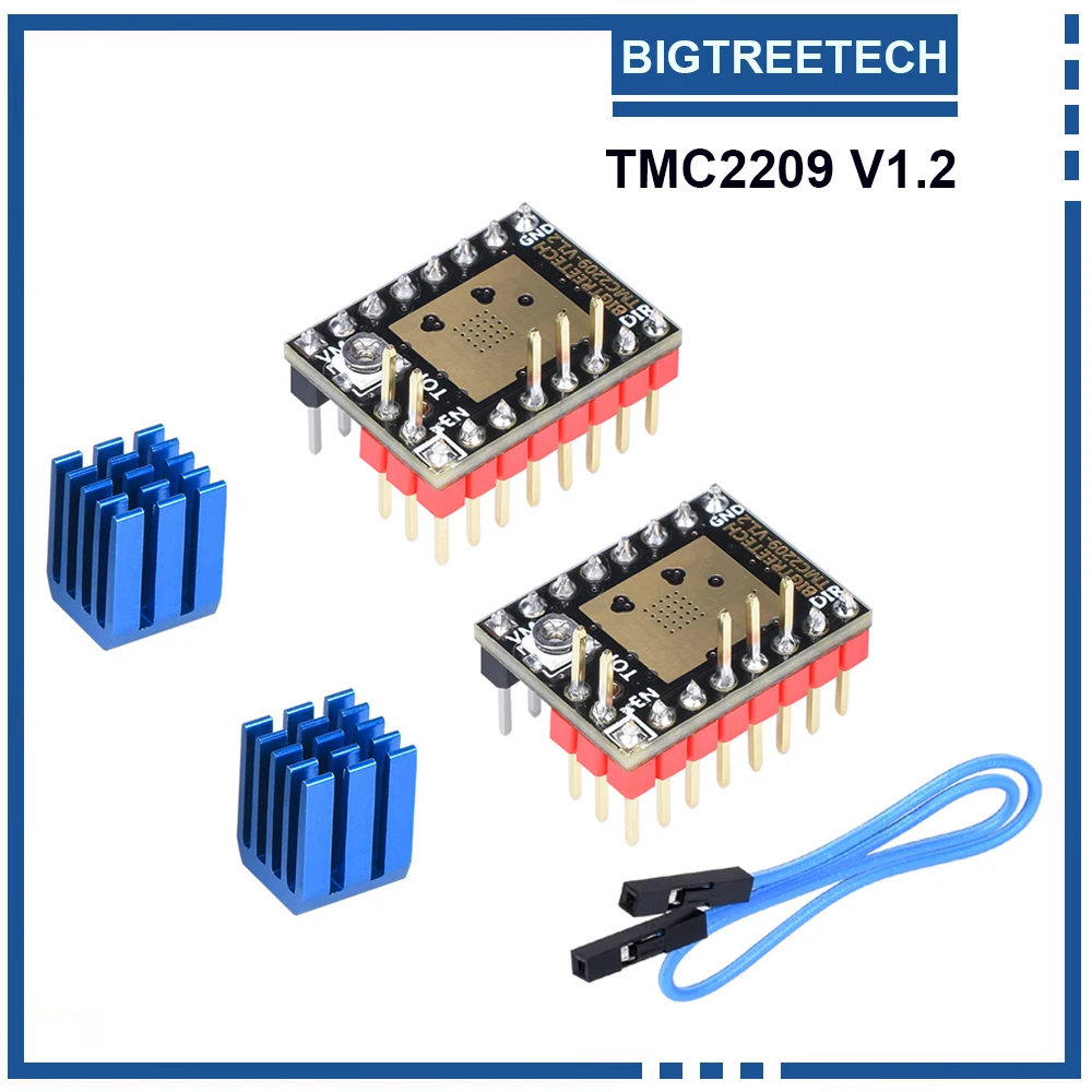 PoPprint TMC2209 V1.2 StepSticks VS TMC2208 TMC2130 Controlador de motor paso a paso para la tarjeta de impresora 3D SKR V1.3 MKS 4 unidades 