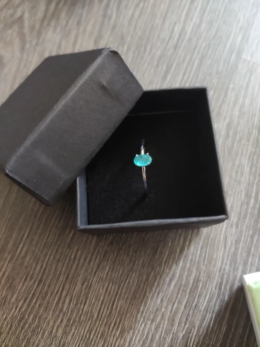 Silver tourmaline ring