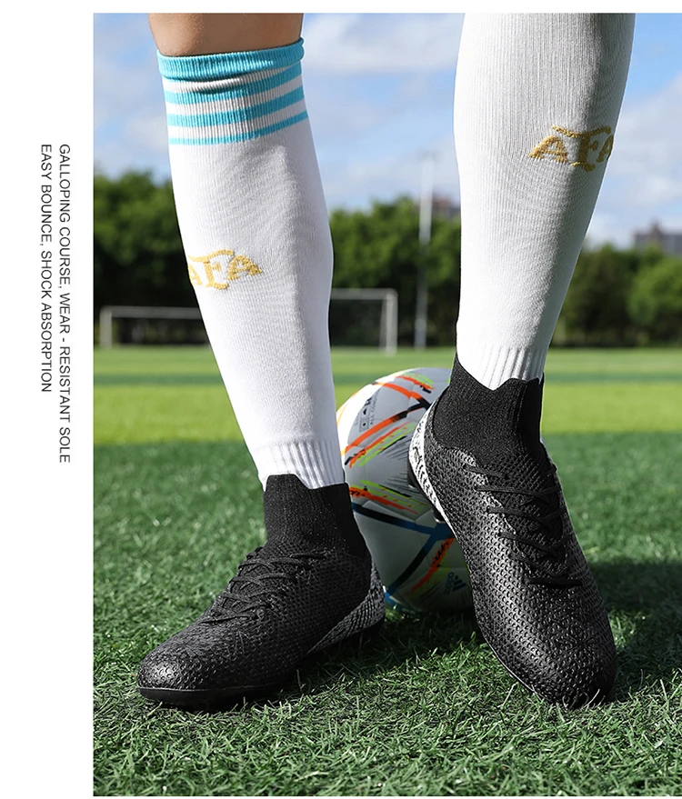 Men FG/TF Football Boots Futsal Professional Unisex Soccer Shoes High Quality Grass Training Sport Non Slip Outdoor Male_voghion.com