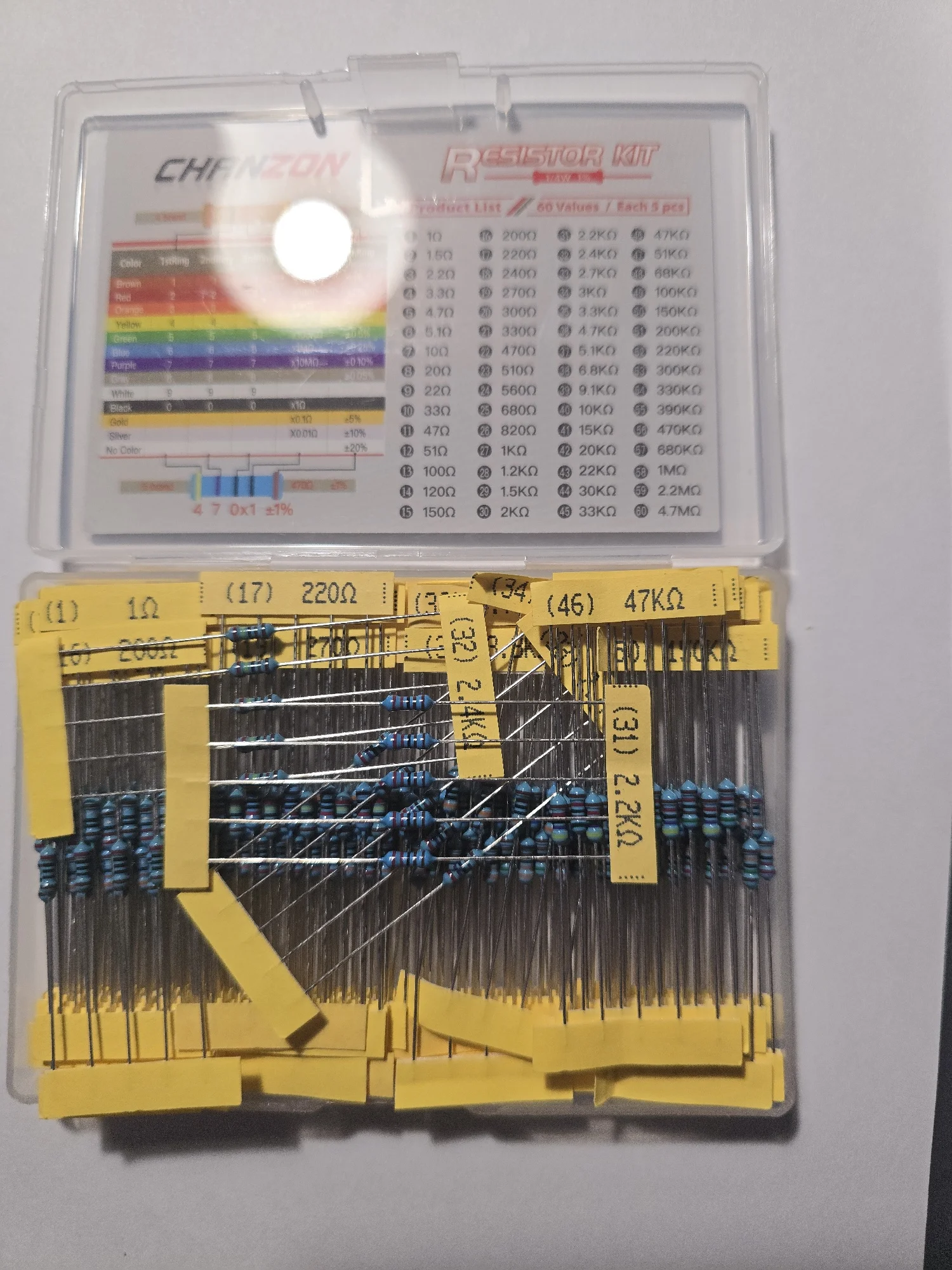 thumbnail image 2 of YOKIVE 50 PCS Carbon Film Resistors, 2W 51 Ohm 5% Tolerances Resistor 2 of 12