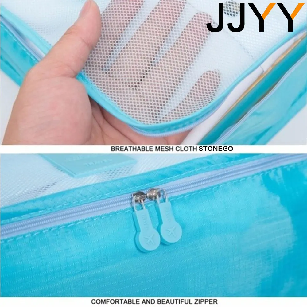 JJYY 1Set/6Pcs Travel Storage Bag Set for Clothes Tidy Organizer Luggage Pouch Suitcase Handbag Closet Divider Drawer 5