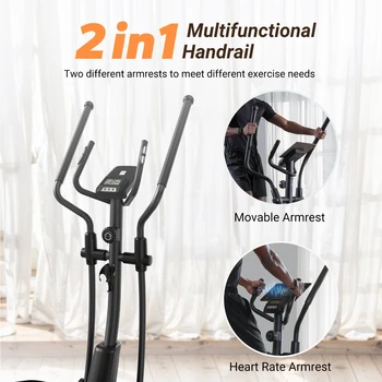 MERACH Elliptical Machine Elliptical Machine Home Hyper-Quiet Magnetic Drive System 16Levels Adjustable Resistance MERACH App 6
