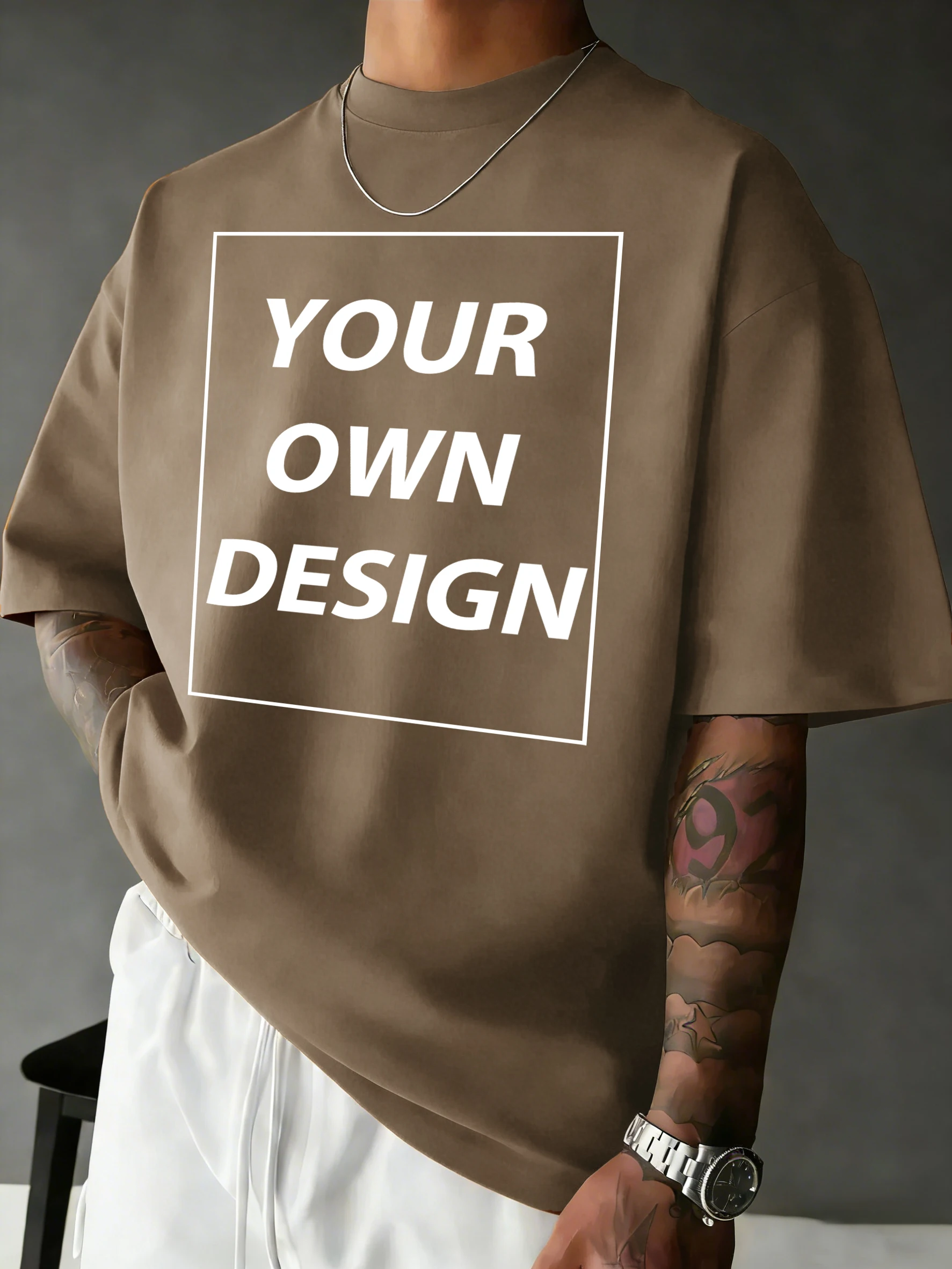 Personalisiertes, individuell bedrucktes Sommer-T-Shirt aus Baumwolle, bequemes Basic-Mode-Kurzarm-Street-Sport-T-Shirt, lockeres, atmungsaktives Oberteil – Detail 25