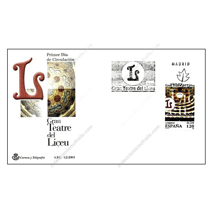 C1701/Spagna 2001, Fdc Gran Teatro Del Liceo (N) - Edifil Fdc3791