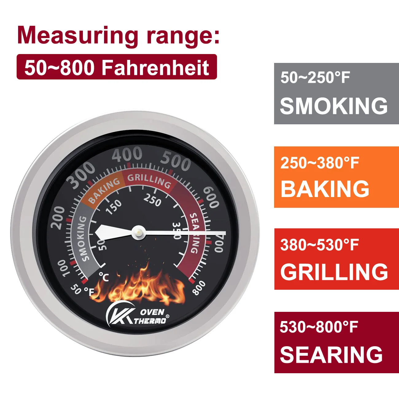 Precision Instant Read Oven Thermometer for Accurate Cooking and Baking