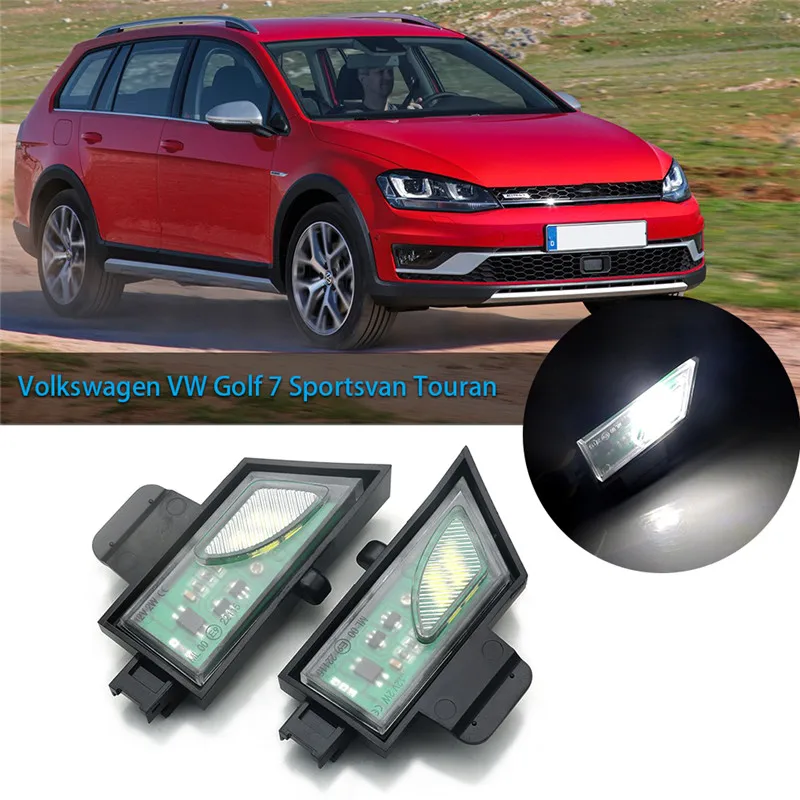 2Pcs Car Led Under Side Rearview Mirror Puddle Light For Volkswagen VW