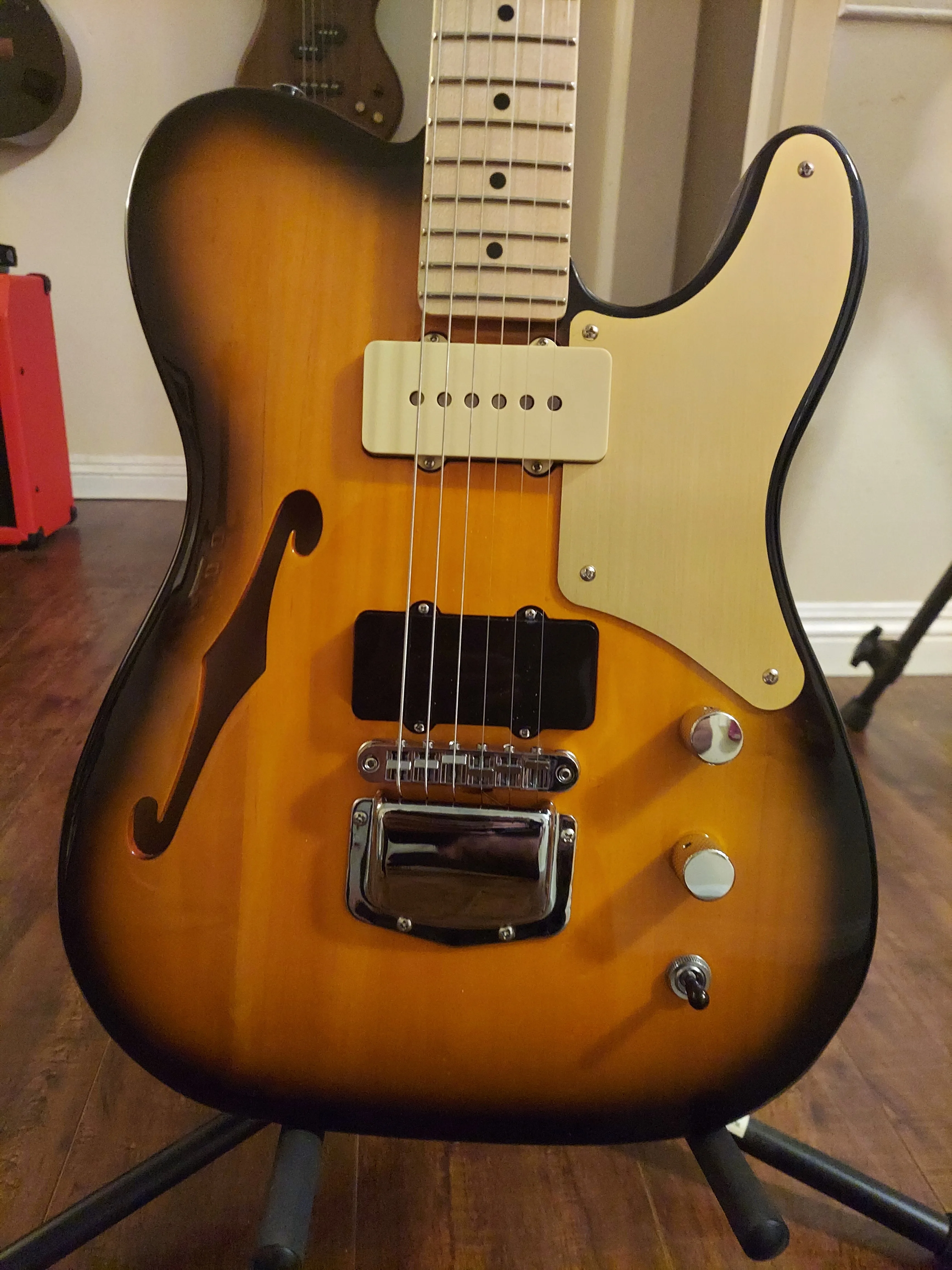 BG3001 Adjustable Fixed Chrome Bridge Tailpiece For Vintage Electric G
