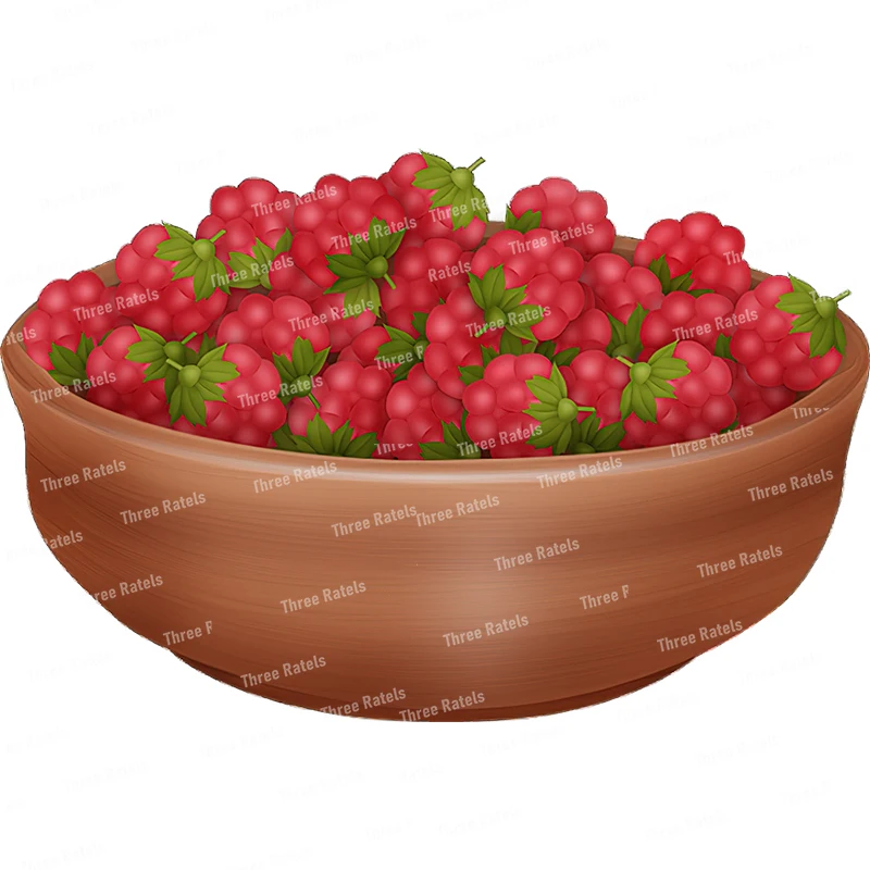 thumbnail image 1 of Pegatina decorativa para nevera de cocina con forma de fruta de dibujos animados de frambuesa linda Three Ratels CO22, 1 of 5