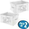 2-pack fabric storage zipper bags, medium. 16x12x8 inches, ideal for organizing small items, offering compact and functional 6
