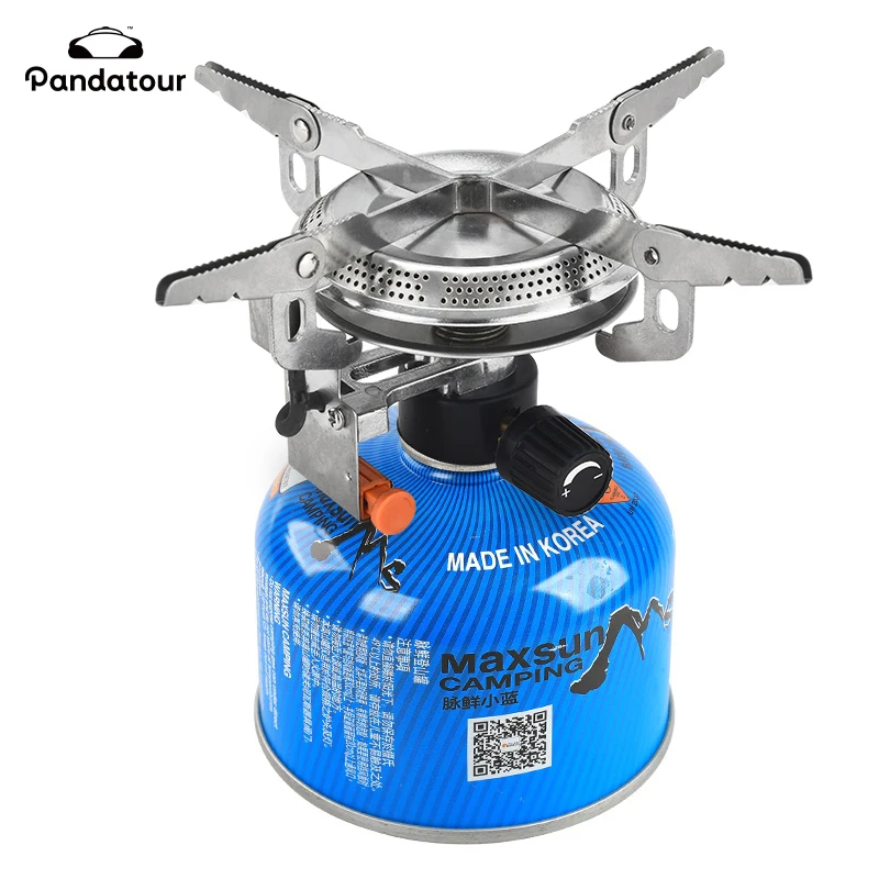 Windproof Camping Gas Stove Foldable Backpack Electronic Stove Head Outdoor Cooking Picnic