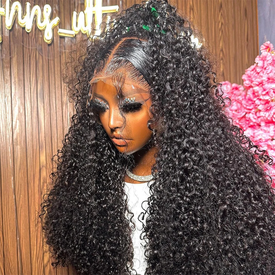 

250 плотность, глубокая волна, 30 дюймов, 13x 4, кружевные передние вьющиеся человеческие волосы, парик бразильский HD, водная волна, прозрачный фронтальный парик