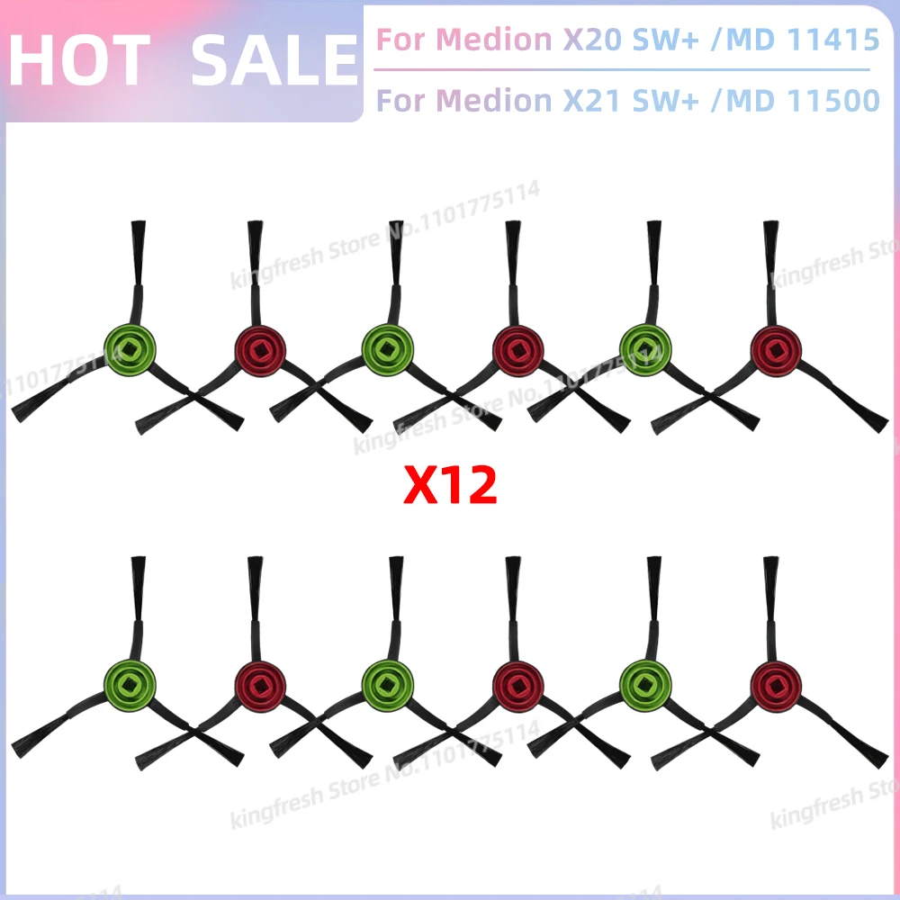 Lot De 8 Brosses Latérales De Remplacement Pour Medion