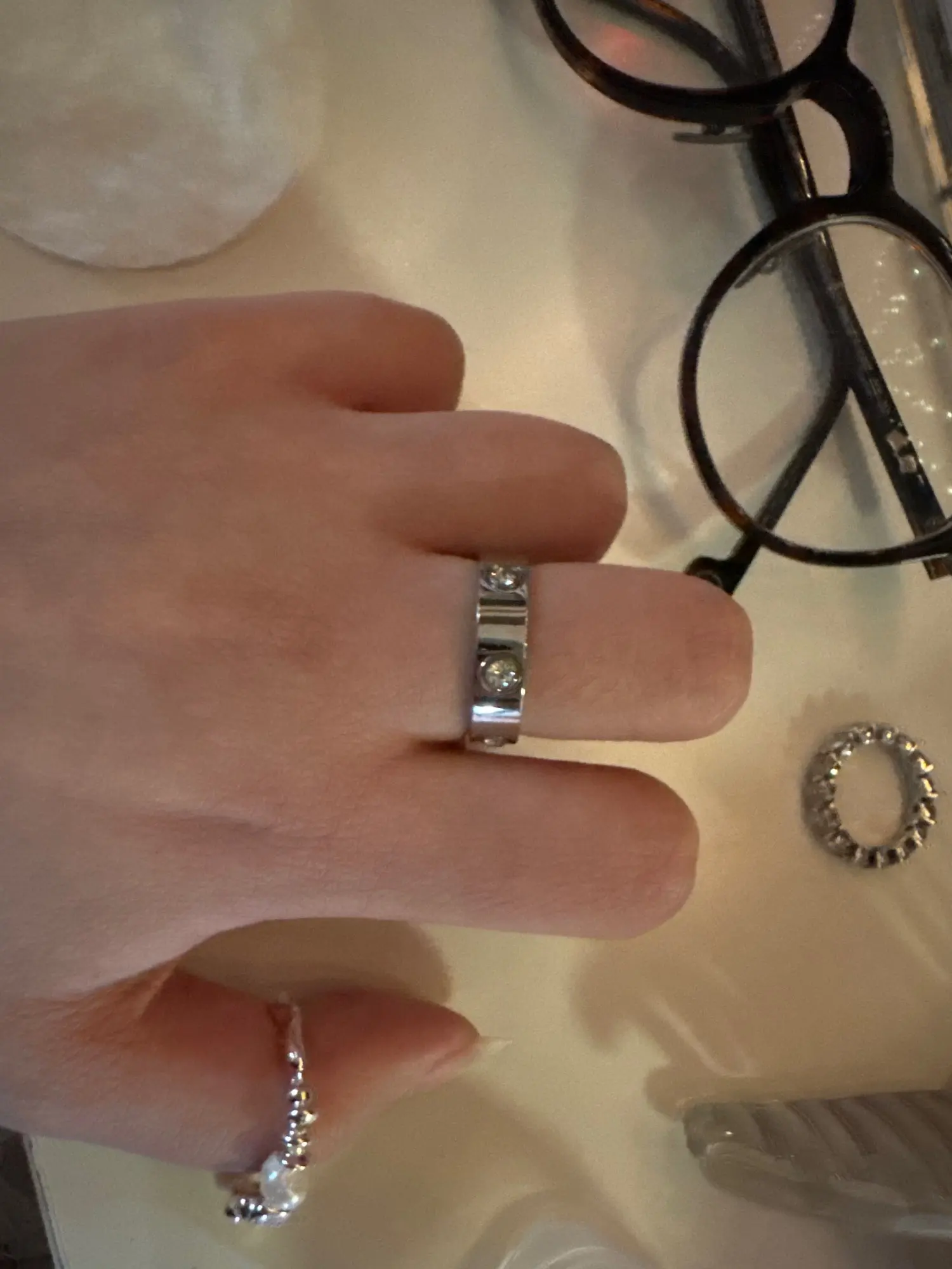 Stainless Steel Rose Gold Color Ring for Women photo review