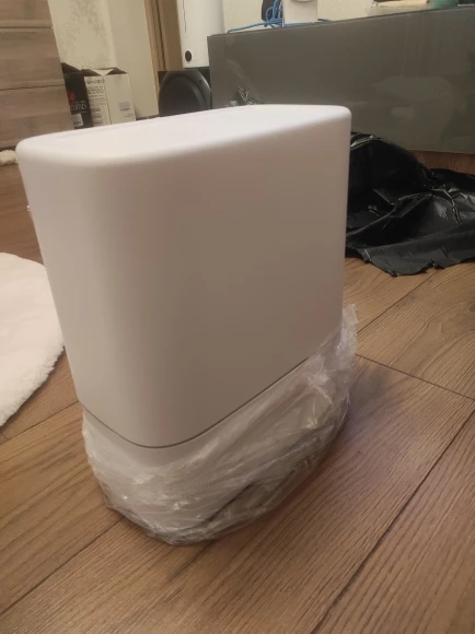 Bathroom Trash Can White 14L Smart Trash Can photo review