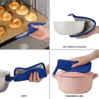 Support de casseroles résistant à la chaleur lavable en machine en coton, coussin d'isolation thermique, trépied, cuisine pour la cuisson et la cuisson, support de four 4