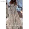 Customized Boho Wedding Dress Beach Bride Dresses Backless Puff Wedding Gowns for Women Custom Made vestido de novia sirena 3