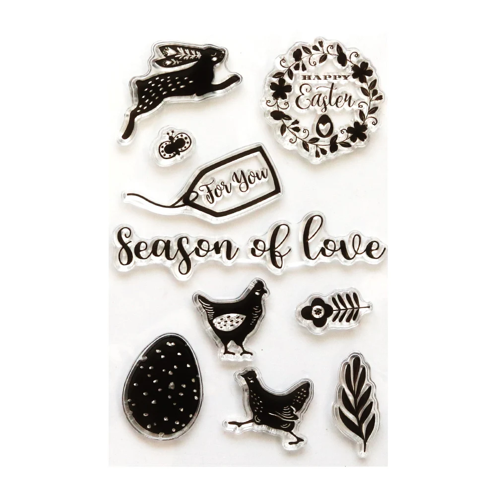 크리에이티브 경로 투명 실리콘 스탬프 인감 스크랩북 카드용 투명 재사용 가능한 봄 공예 저널링 장식 만들기