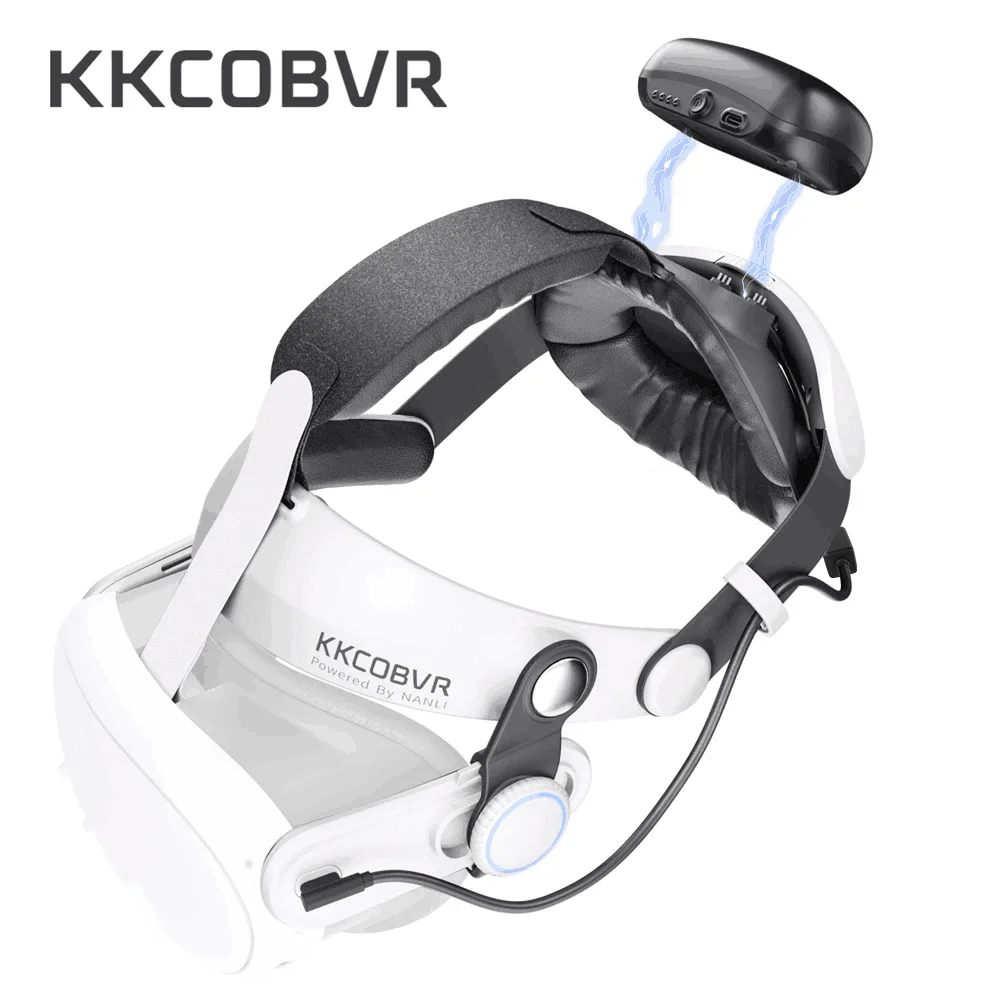 KKCOBVR Q3 PRO Strap with 10,000mAh Compatible with Meta