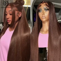 30 Inch Bone Straight 13x4 Synthetic Lace Front Wigs Pre Plucked Heat Resistant Fiber Free Parting Natural Hairline Glueless Wig 1