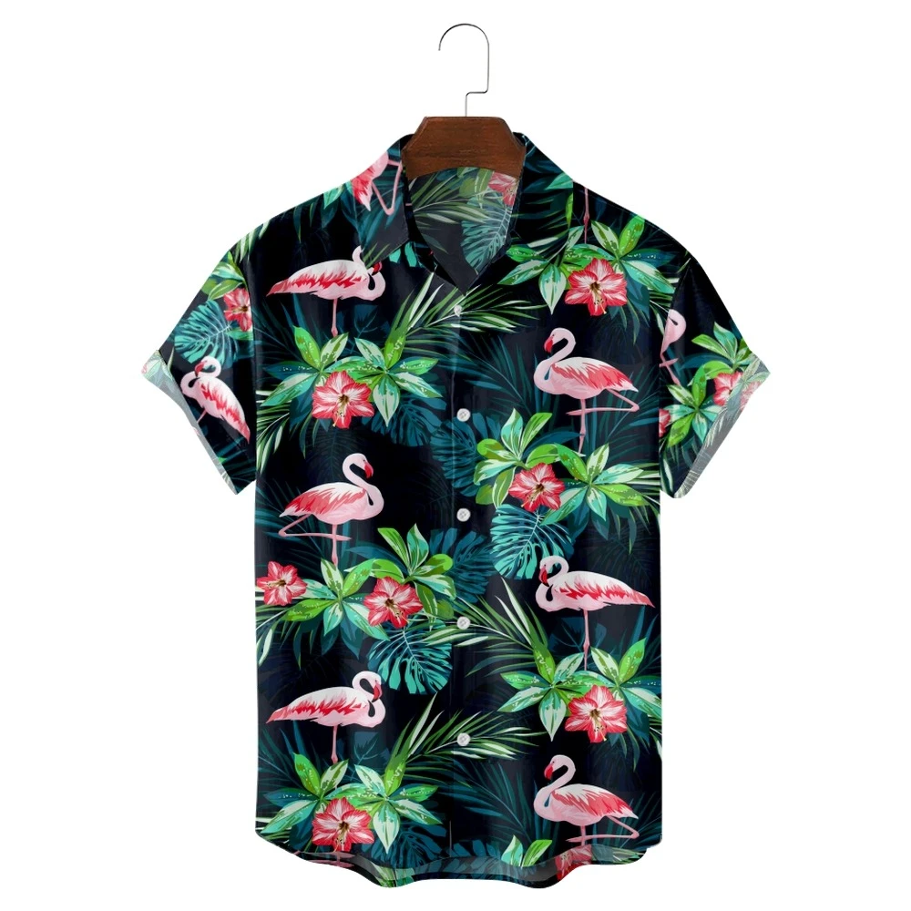 Camisas hawaianas y con estampado flamenco para hombre y mujer, camisas de estilo playero Hawaiano, a la moda, para vacaciones, 2022| | - AliExpress