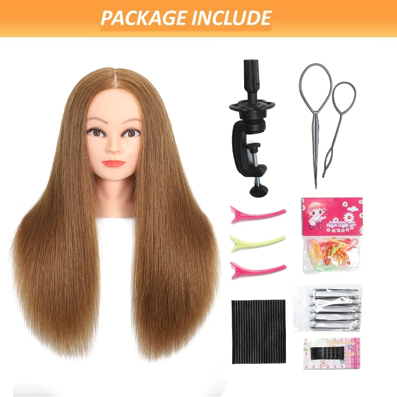 رأس عارضة أزياء من الشعر البشري الحقيقي لعام 100%...