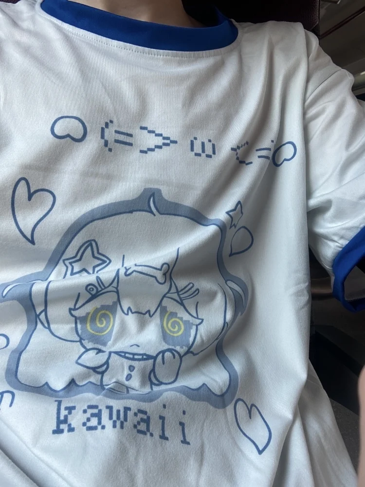 Blue Girl T-Shirt - Cutecore Aesthetic photo review