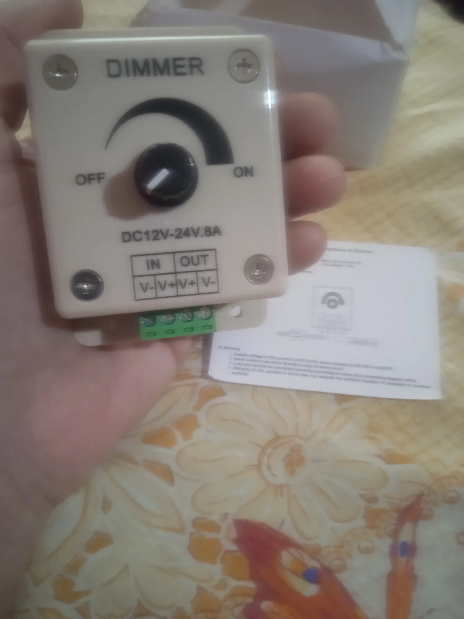 White LED Dimmer Adjustable Brightness Led Strip Controller Switch photo review
