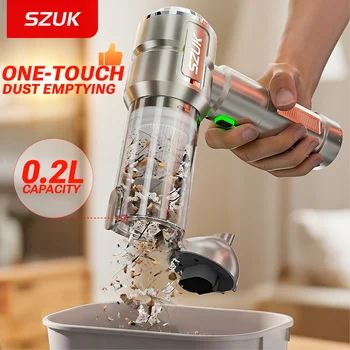 SZUK New Powerful Car Vacuum Cleaner Mini blower Handheld Cleaning Machine with LED Light Portable Wireless Vacuum Cleaner Car 1
