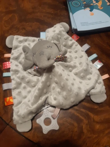 1pcs Baby Security Soothing Doll Towel with Teether Rattles Soft Blanket Snuggle Toy photo review