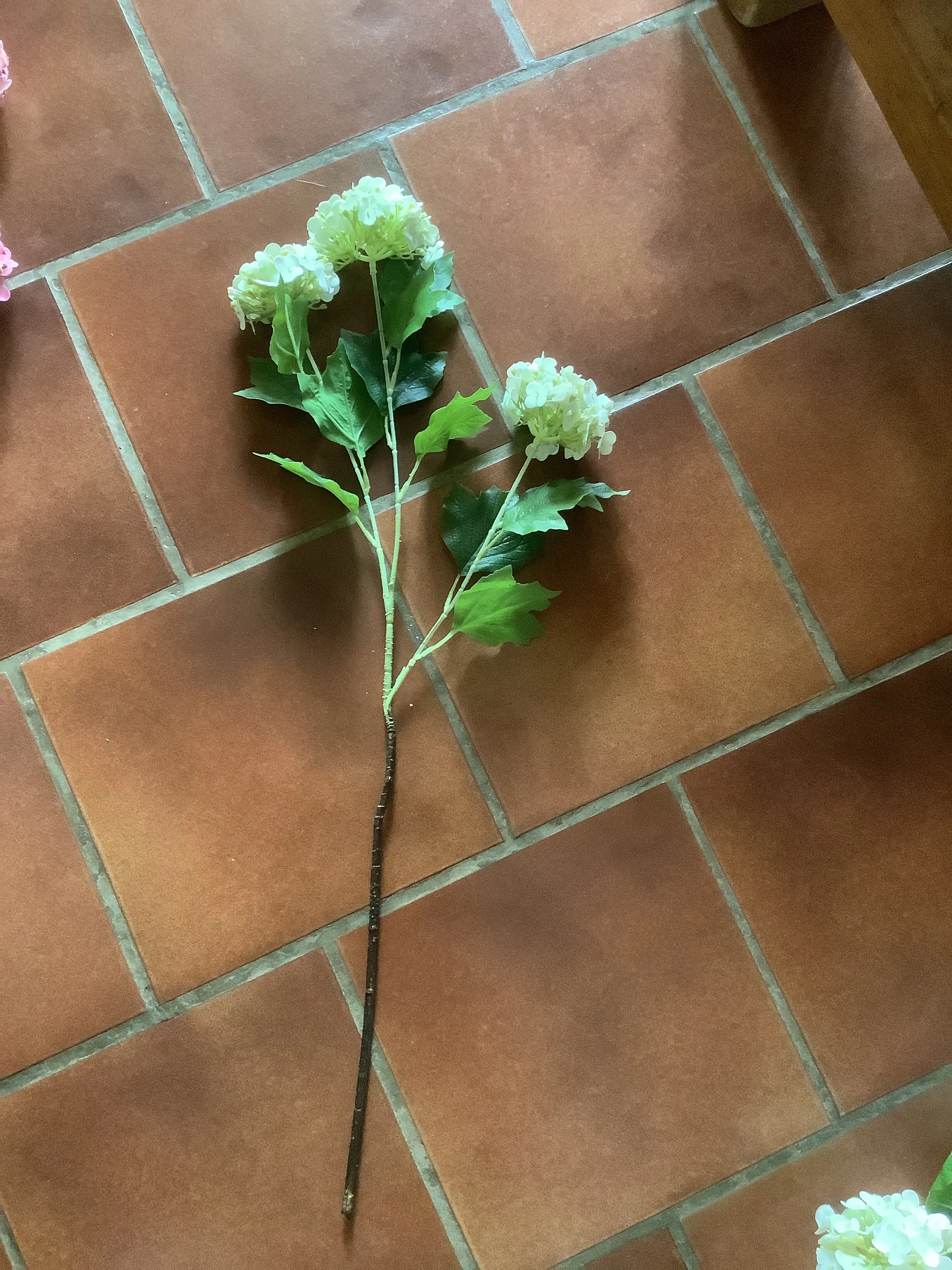 Bouquet de 3 hortensias artificiels vert photo review