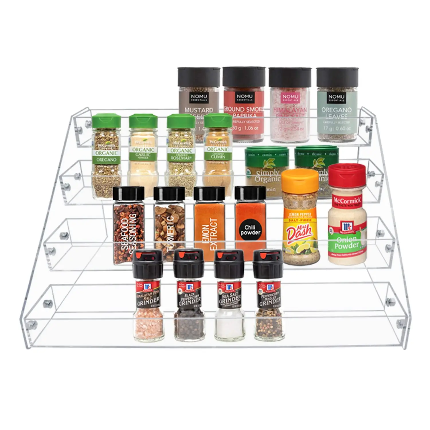 Spice Drawer Organizer Acrylic Spice Rack 4 Tier Spices Organizer For  Kitchen Cabinets Herb And Spice Jars Adjustable Design - Racks & Holders -  AliExpress