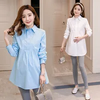 Maternity Clothes Long Sleeve Blouse Shirt Spring Autumn Pregnant Women Office Blouses Pullover Tops Premama Pregnancy Clothing 1