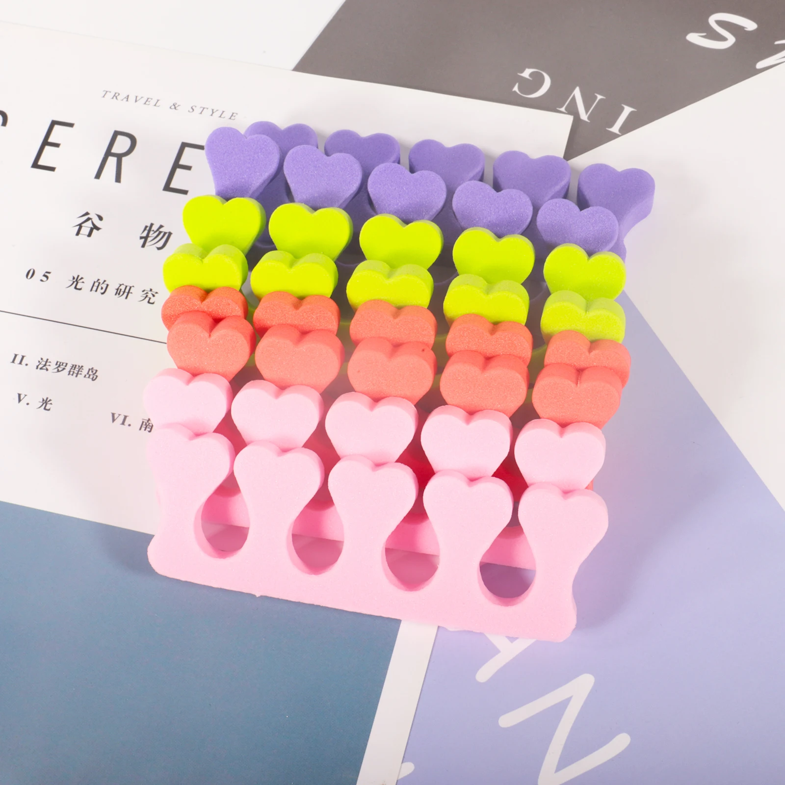 Professional Nail Art Toes Separators nail art tools toe separators toe spreader finger toe separator Fingers Foots Sponge Soft Gel UV Beauty Tools Polish Manicure Pedicure Divider 100pcs/Pack
