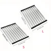 304 stainless steel kitchen sink drain rack, sink bowl and dish storage rack, foldable and retractable drain basket 2
