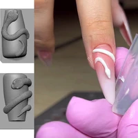 1pc Snake Witch 3D Acrylic Mold Nail Art Decorations Snake DIY Design Silicone Nail Art Nails Mold 1