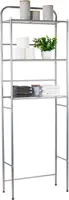 Over-the-toilet metal storage rack – 23.5”L x 70.5”H, silver 1