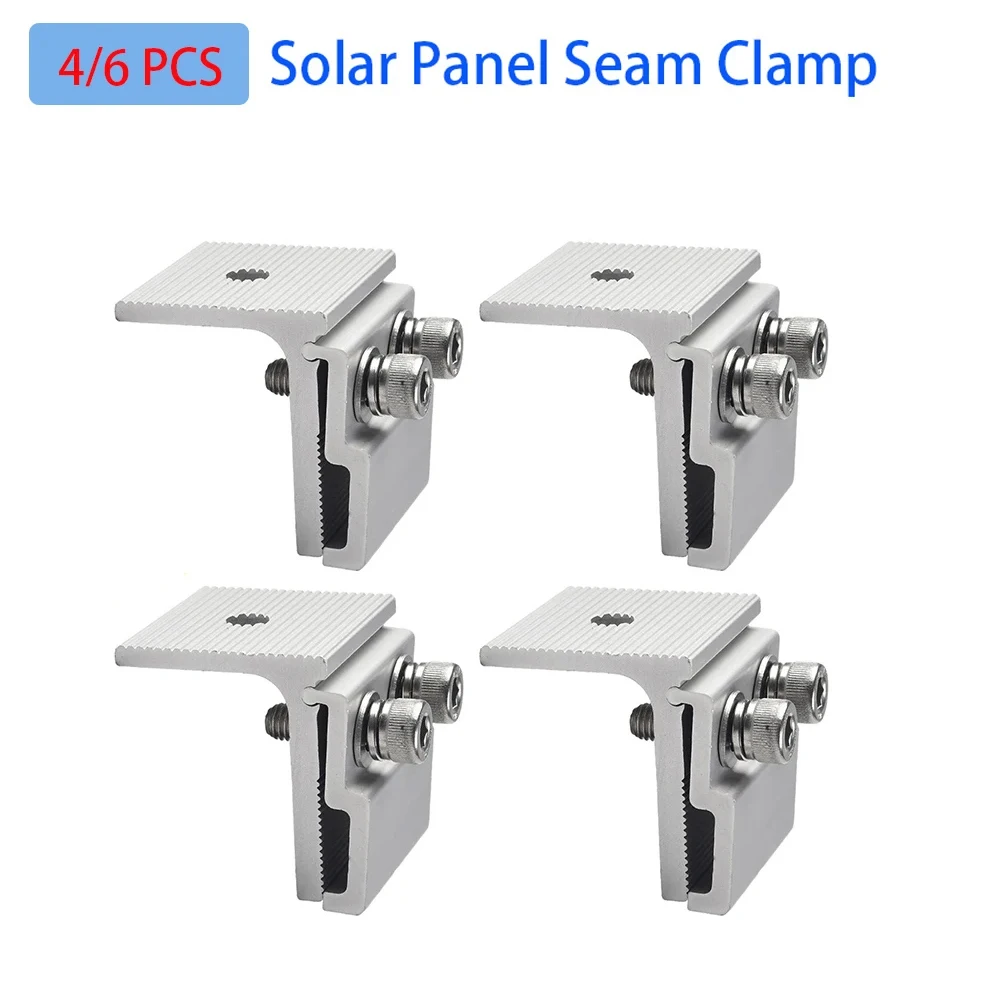 Solar Panel Bracket PV Panel Roof Seam Clamp Solar Standing Seam Clamps Aluminum Alloy Mounting Fixing Bracket