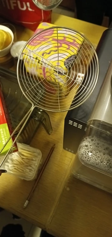 3 Size Set Stainless Steel Colander Household Noodle Dumpling Hot Pot Filter Screen Pearl Line Drain Large Fried Strainer photo review