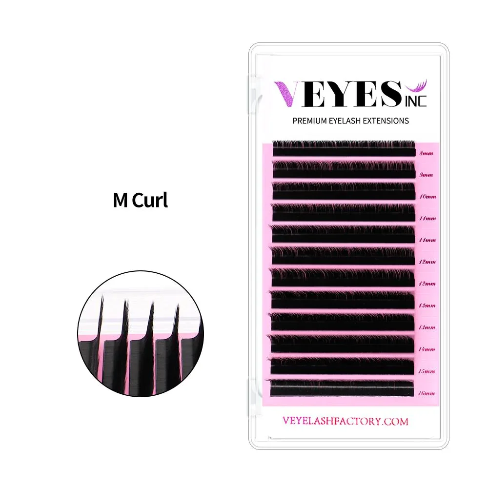 Veyes Inc M Curl Individual Eyelash Extensions Faux Mink Lashes Veyelash Professionals Classic Soft Natural Lash Bulk Wholesale