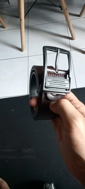 MIDNIGHT SOVEREIGN™ – Black Buckle Genuine Leather Belt photo review