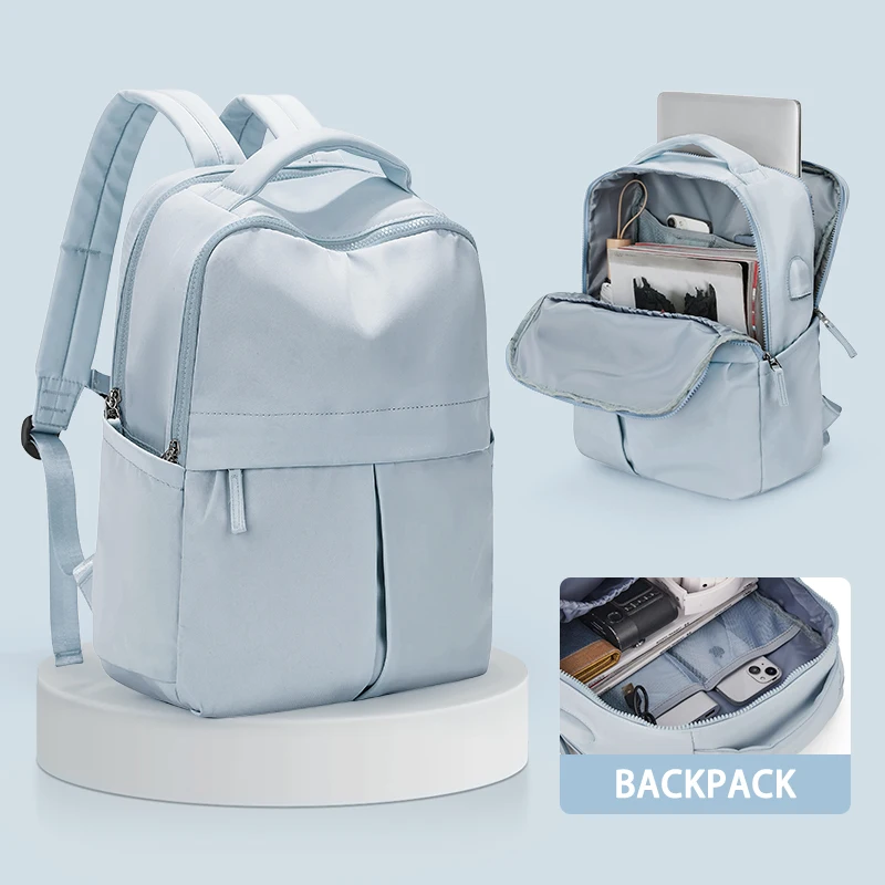 Mochila Para Hombre Ampliable 18L-25L - Impermeable, Con Portátil Hasta 17 Pulgadas, Ideal Para Trabajo Y Viajes