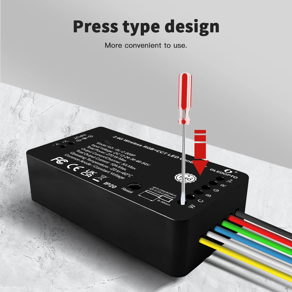 GLEDOPTO Tuya WiFi LED Controller RGBCCT - Smart LED Steuerung Für Pixel Strips