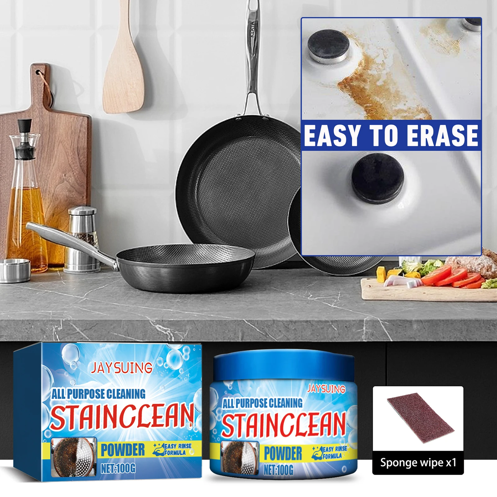 All Purpose Stain Removing Cleaning Powder for Kitchen