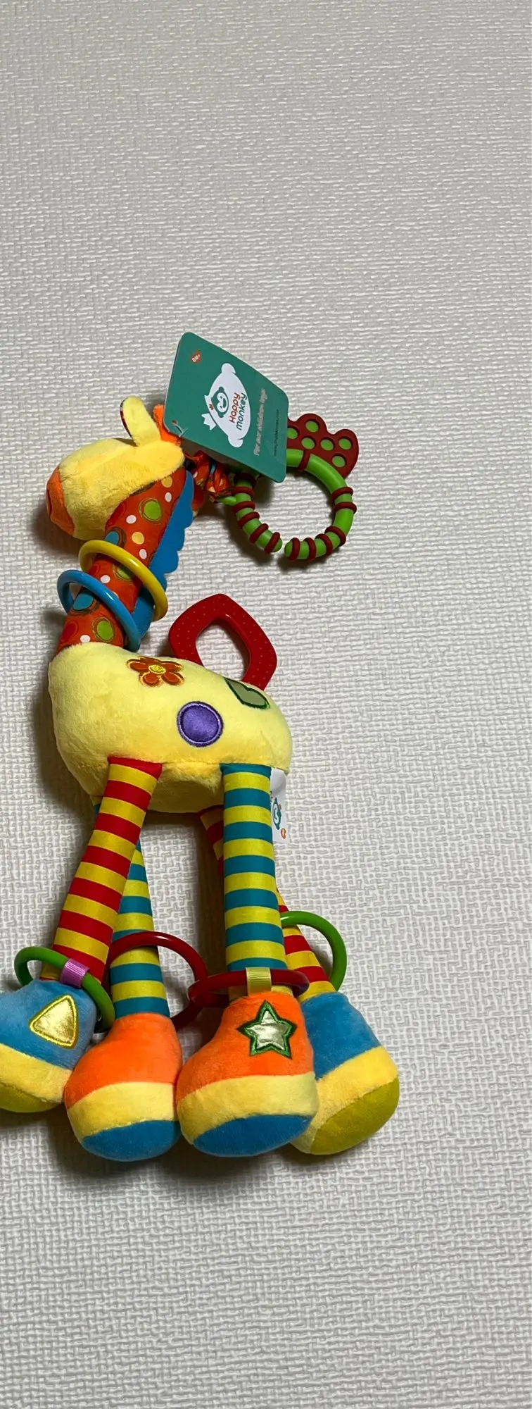 Soft Giraffe Zebra Animal Handbells Rattles Plush Infant Baby Development Handle Toys photo review