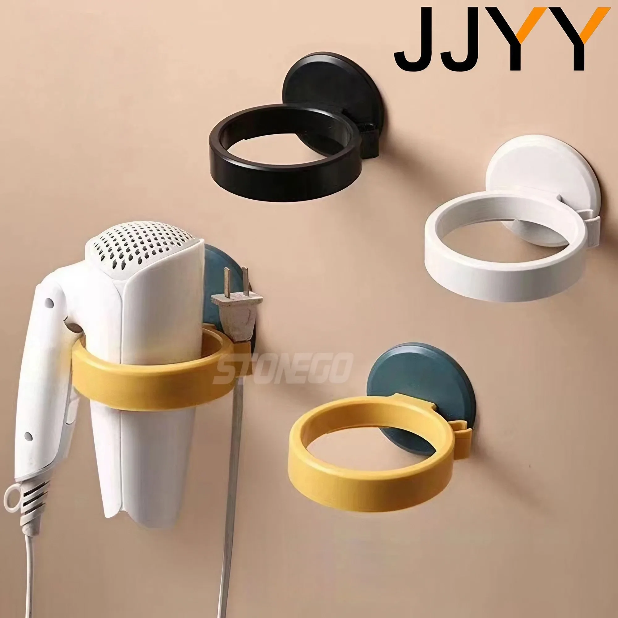 Wall-mounted Hair Dryer Rack Bathroom Wall Hanging Hair Dryer Frame Bathroom Supplies JJYY hair dryer holder hair dryer storage rack