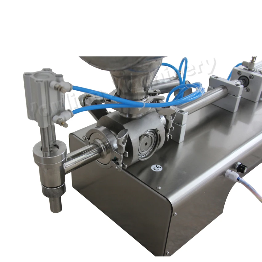 GW-1 Semi-Automatic Horizontal Screw Piston High Viscosity Paste Can Bottle Filler Tomato Chilli Sauce Filling Mixing Machine 3