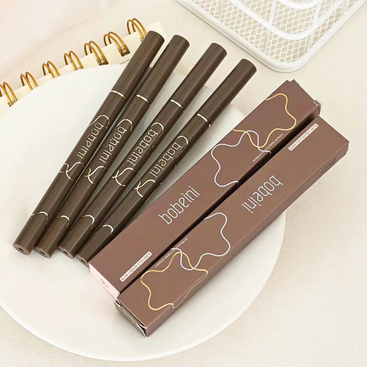 0.05mm slim eyeliner is smooth and durable, slim, quick-drying, long-lasting eyeliner, 4 colors, waterproof, non-smudging 5