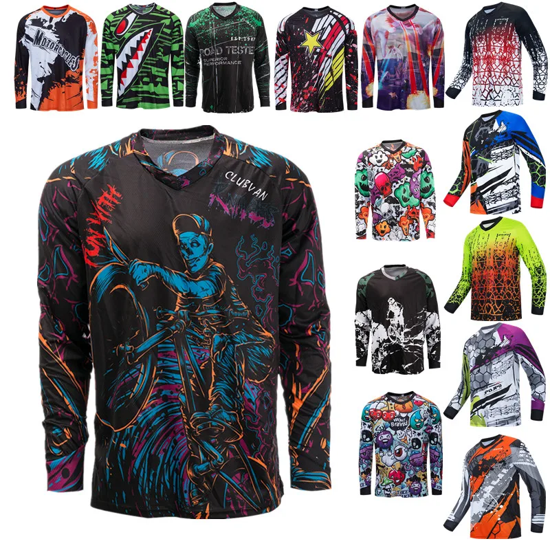 Sport Dirt Bike Jersey Mens Enduro Downhill Mtb Jersey Manica Lunga Abbigliamento Moto Top Motocross Shirt Bmx Ciclismo Jersey