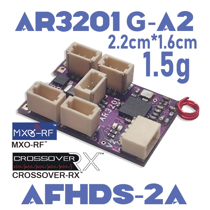 

CROSSOVER-RX AR3201G-A2(FLYSKY-AFHDS-2A) Встроенный 2 brushde ESCs/6CH MicroRX/TELEM/SR3X/GYRO
