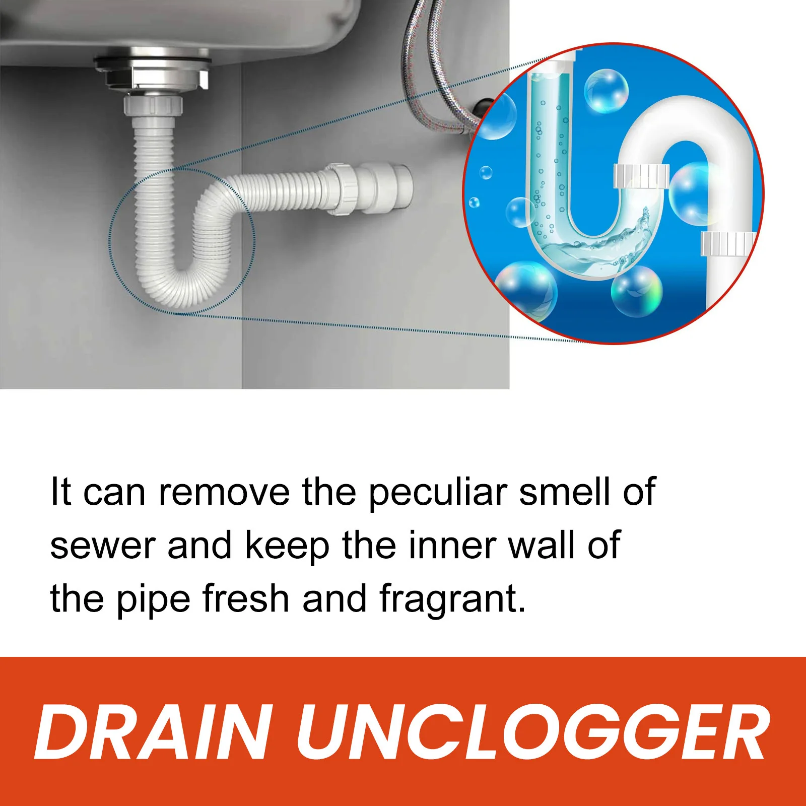 Jakehoe 100g Pipe Clog Dredging Powder Drain Cleaner Deodorant Remove Heavy Oil Dirt Stain Cleaning Toilet Sink Dredge Detergent